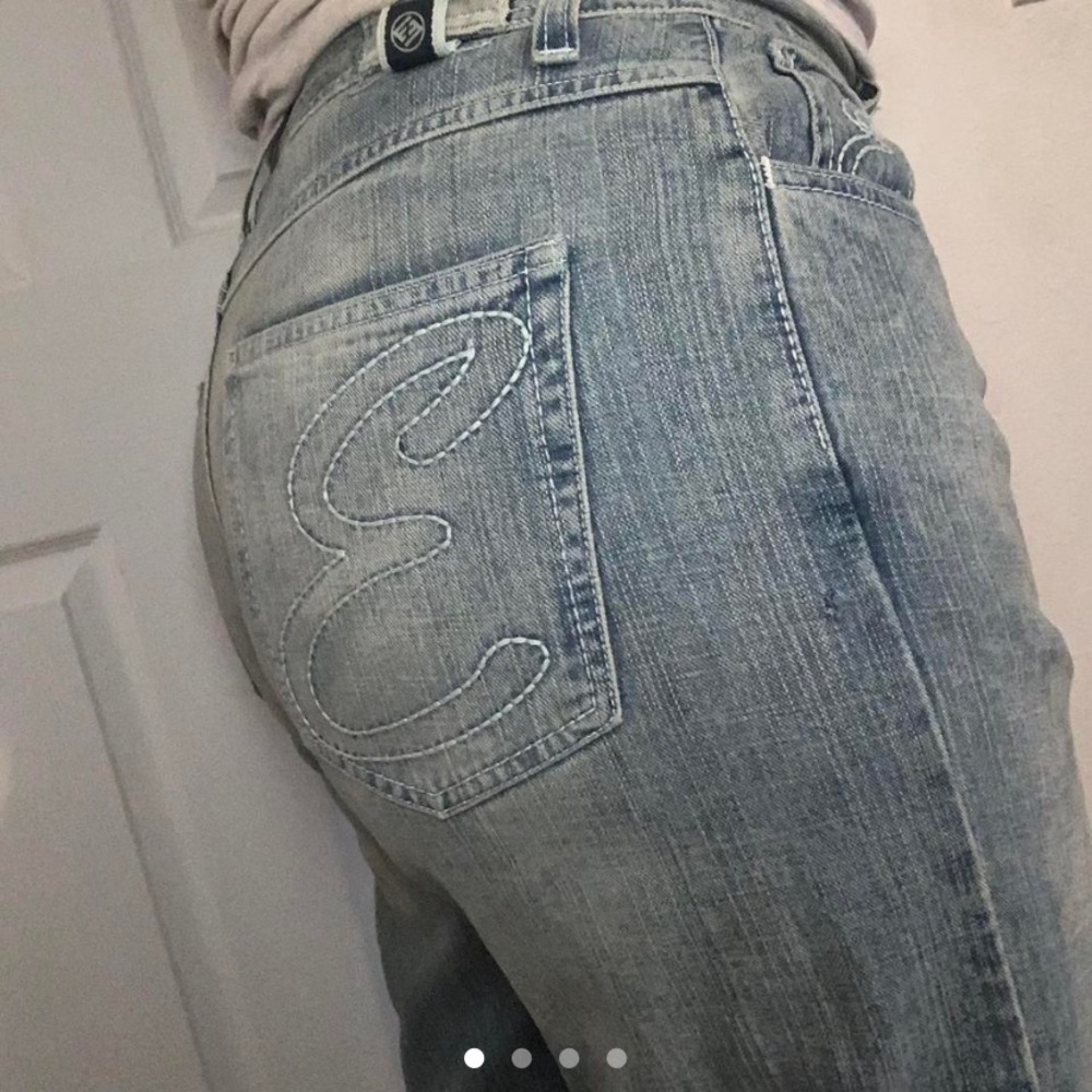 VINTAGE ENYCE Acid Wash Embroidered Jeans